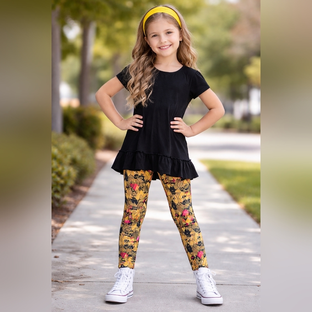 New LuLaRoe Kids L/XL Print Leggings 8-12
